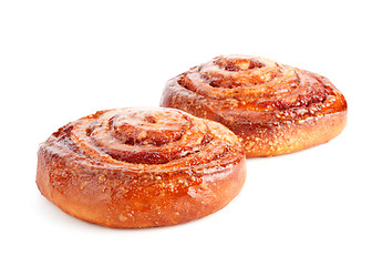 Image showing  two sweet buns with cinnamon