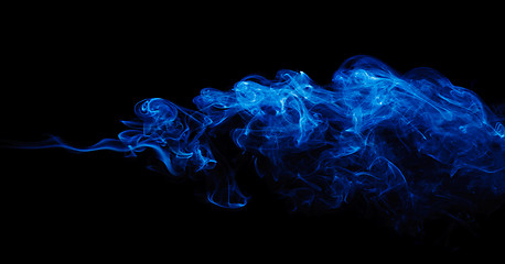 Image showing Blue Smoke On Black