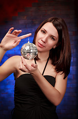 Image showing girl with decoration ball