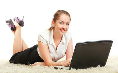 Image showing Woman With Laptop