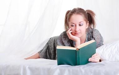 Image showing Girl Reading A Book