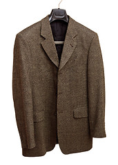 Image showing gray jacket on hanger