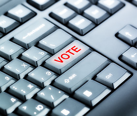 Image showing Keyboard with VOTE Button