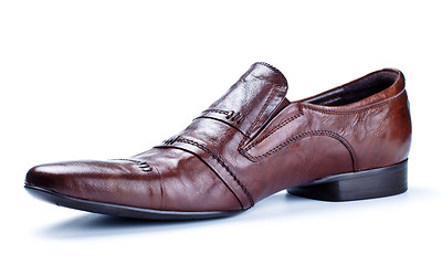 Image showing single brown shoe