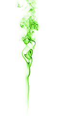 Image showing Green Smoke On White