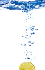 Image showing Lemon In Water Splash