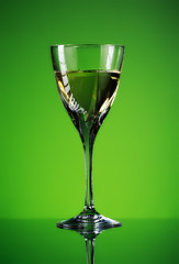 Image showing glass of white wine