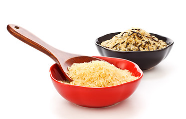 Image showing Bowls Of Raw Rice