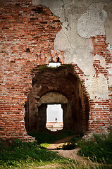 Image showing doors in walls of old castle