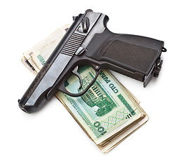 Image showing Gun And Money