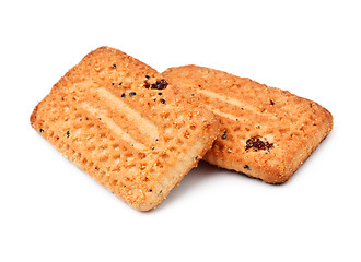 Image showing Shortbreads Cookies With Raisins