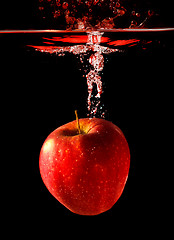 Image showing Apple Falling To Water