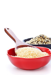 Image showing Bowls Of Raw Rice