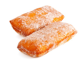 Image showing two donuts in powdered sugar