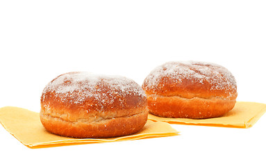 Image showing two donuts in powdered sugar