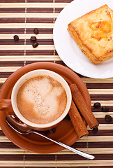 Image showing Coffee Cup an Pie