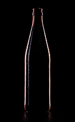 Image showing Beer Bottle On Black