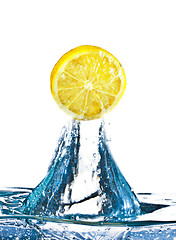 Image showing Lemon In Water Splash