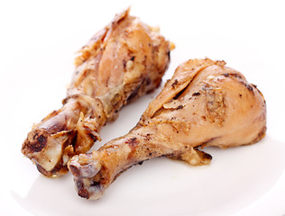 Image showing Two Fried Chicken Legs