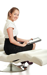 Image showing Young Businesswoman With Laptop