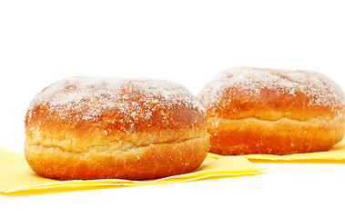 Image showing two donuts in powdered sugar