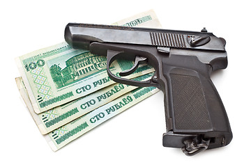 Image showing Gun And Money