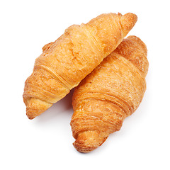 Image showing two fresh croissant