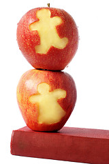 Image showing Apples and Book