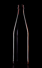 Image showing Beer Bottle On Black