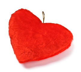 Image showing red heart shaped pillow