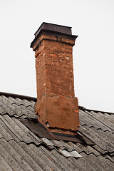 Image showing Old Brick Chimney