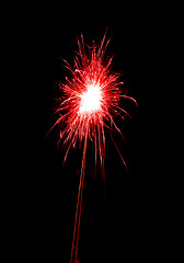 Image showing red fireworks