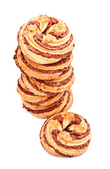 Image showing cinnamon cookies tower