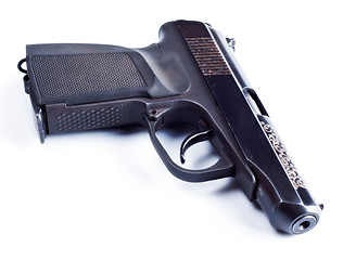 Image showing black vintage pistol 