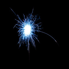 Image showing blue fireworks