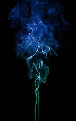 Image showing Color Smoke On Black