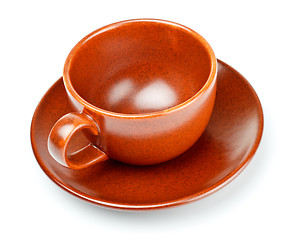 Image showing coffee cup with saucer