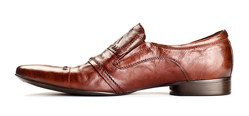 Image showing single brown shoe