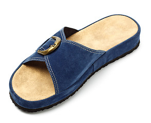 Image showing blue slipper