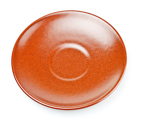 Image showing brown ceramic saucer