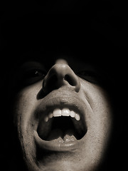 Image showing Man yelling