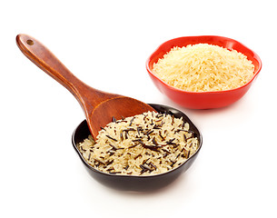 Image showing Bowls Of Raw Rice