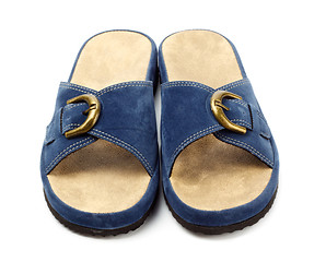 Image showing blue slippers