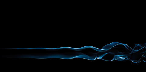 Image showing Blue Smoke On Black