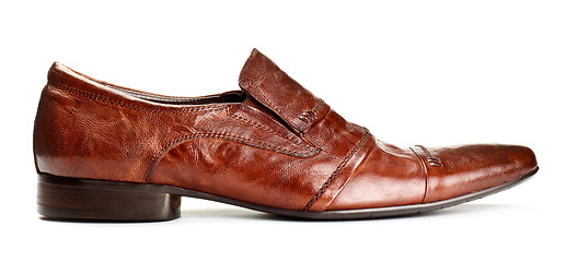 Image showing single brown shoe