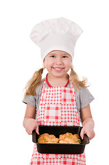 Image showing girl in chef's hat