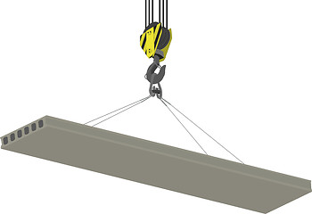 Image showing Crane Hook and hollow plate of overlapping