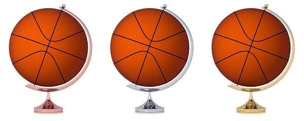 Image showing Abstract basketball Globe