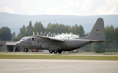 Image showing Hercules military aeroplane taking off