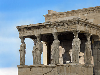 Image showing Porch of Maidens- Caryatids from Erechtheion- Acropolis